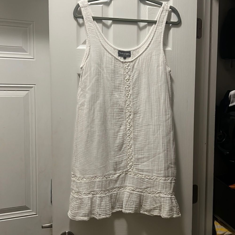 Small Linen Dress - White Michael Stars Dress